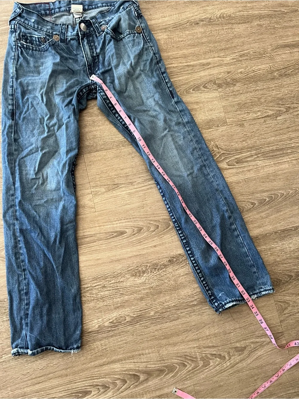 True Religion Bobby Super T Jeans Mens 32x33 Blue Medium Wash Straight Y2K USA